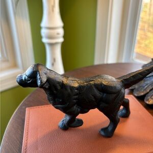 Black Dog Sculpture Cast Iron